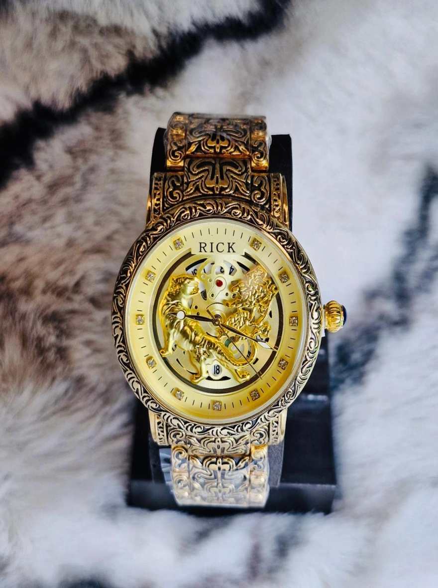 RICK 20 Luxury Men's Square Skeleton Sports Watch