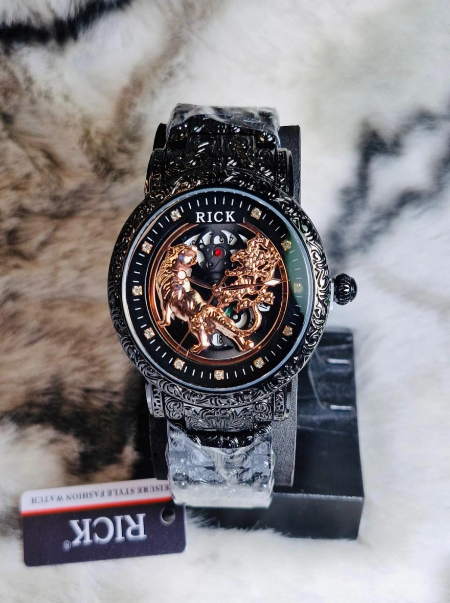 RICK 20 Luxury Men's Square Skeleton Sports Watch