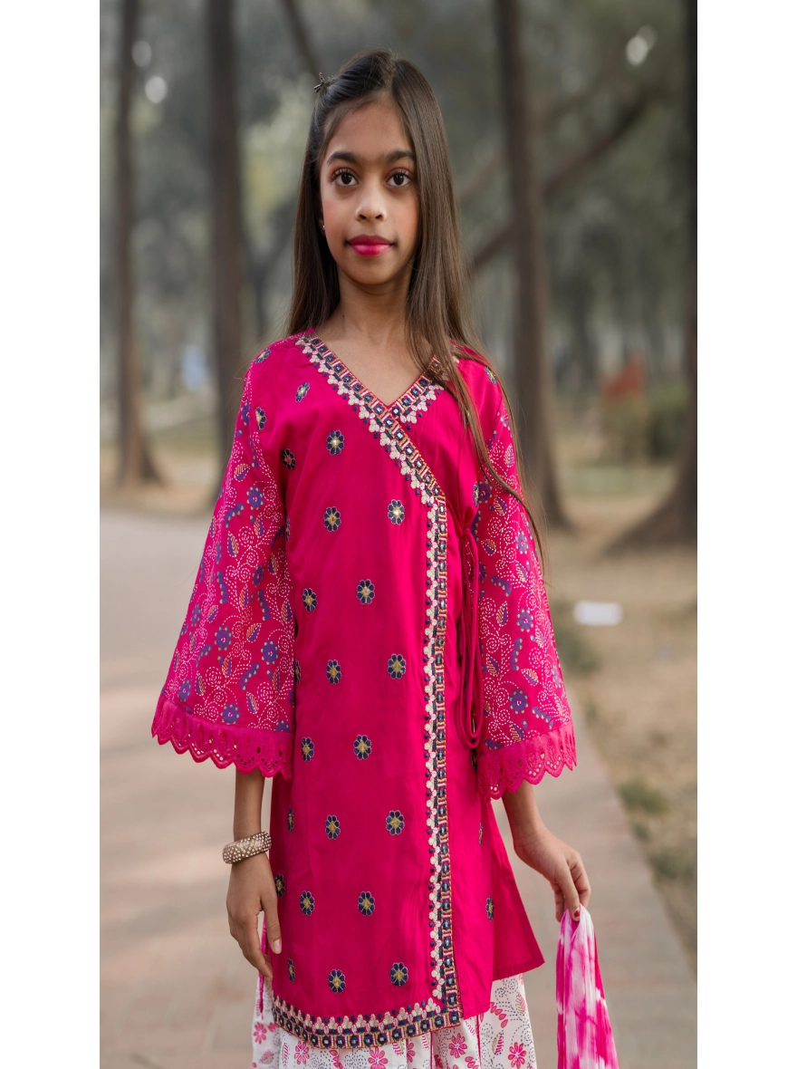 Baby Girls Soft Cotton,Three-Piece Set – Screen Print & Embroidery