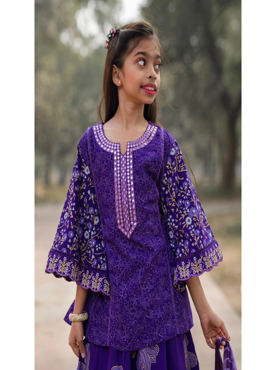 Girls Soft Cotton, 3-Piece Set, Screen Print & Embroidery