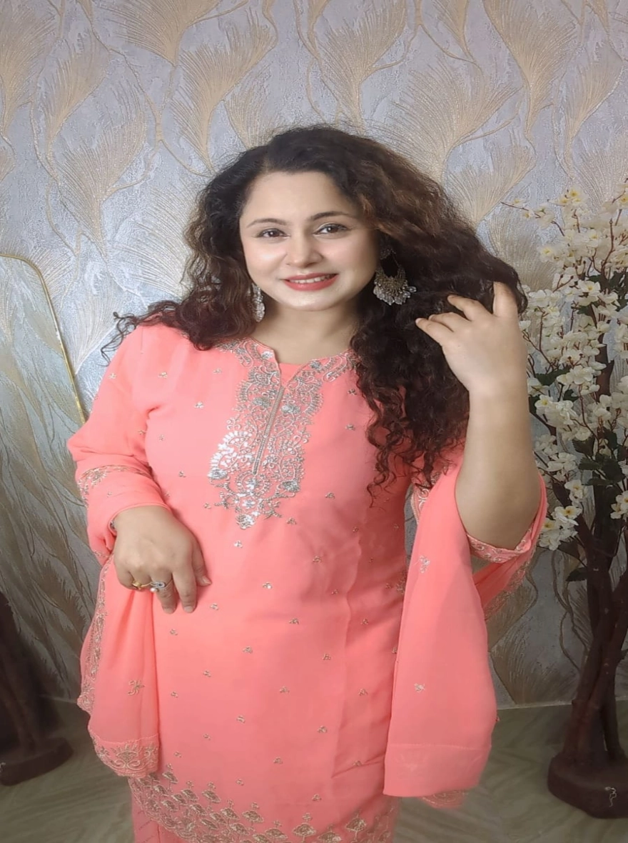 Regal Maroon Pakistani Design Premium Georgette Readymade Gharara Set