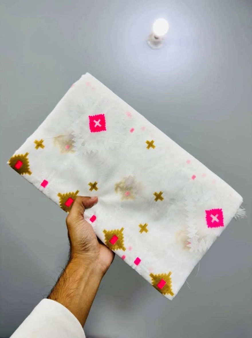 Women's Viral Afsan Print Saree - Exclusive Multi-Color Half Silk (12 Haat)