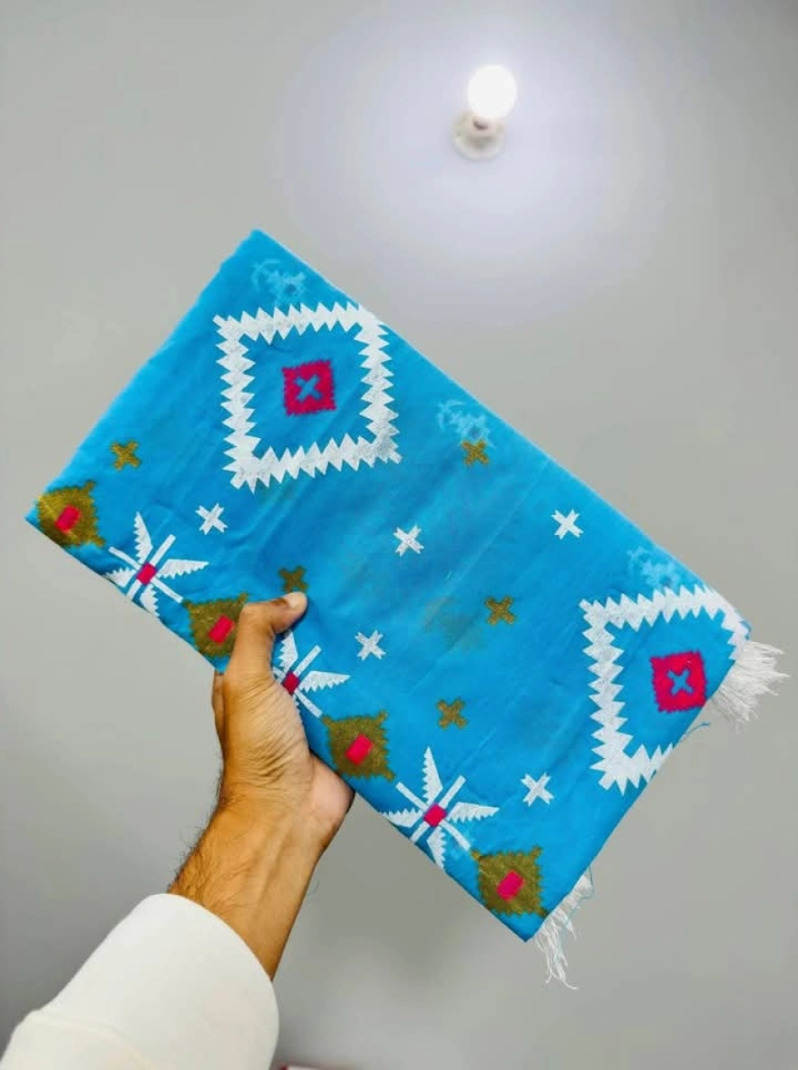 Women's Viral Afsan Print Saree - Exclusive Multi-Color Half Silk (12 Haat)