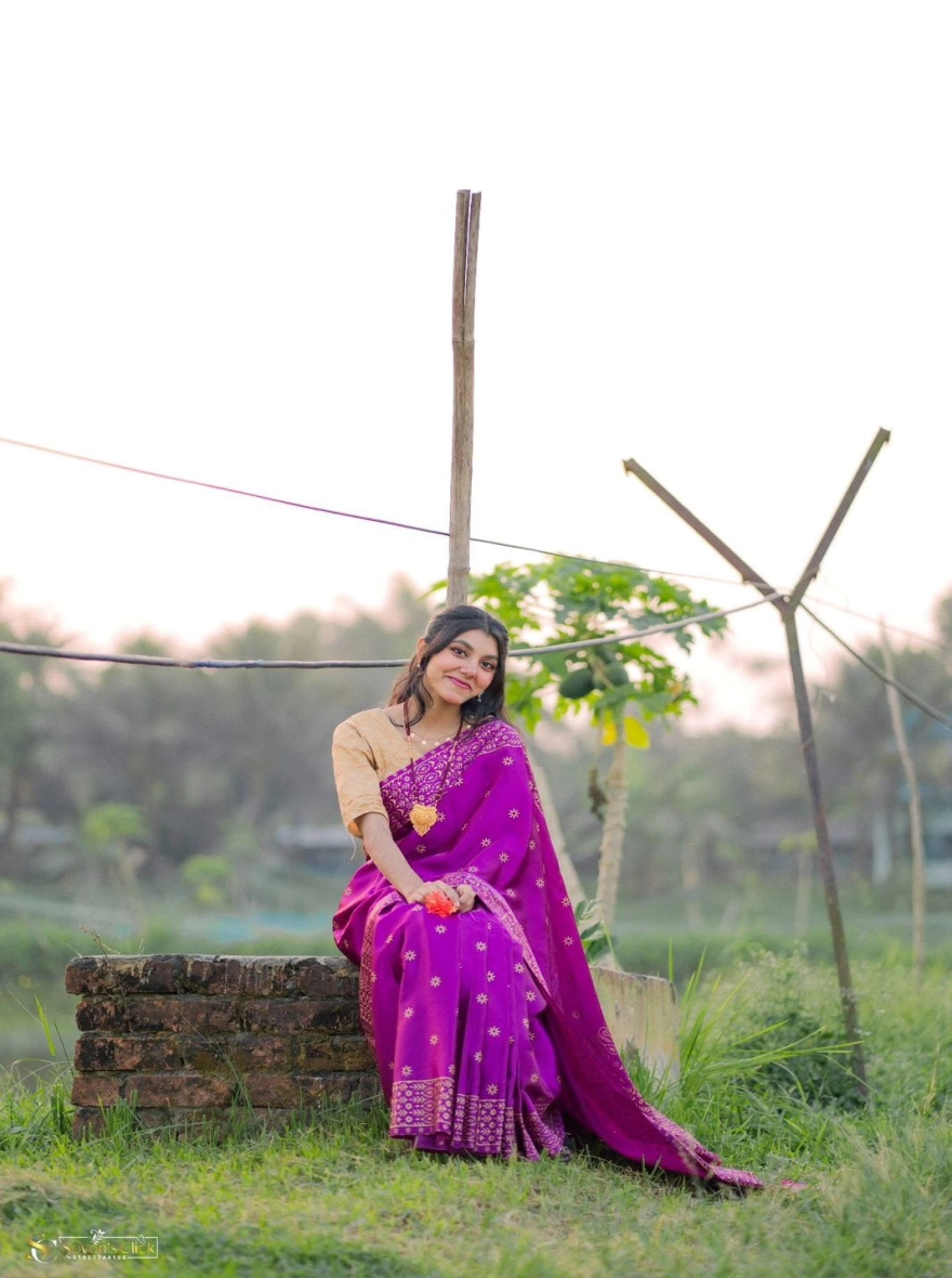 Women's Exclusive Designer Screen Print Japani Silk Saree - Vibrant Multi-Color