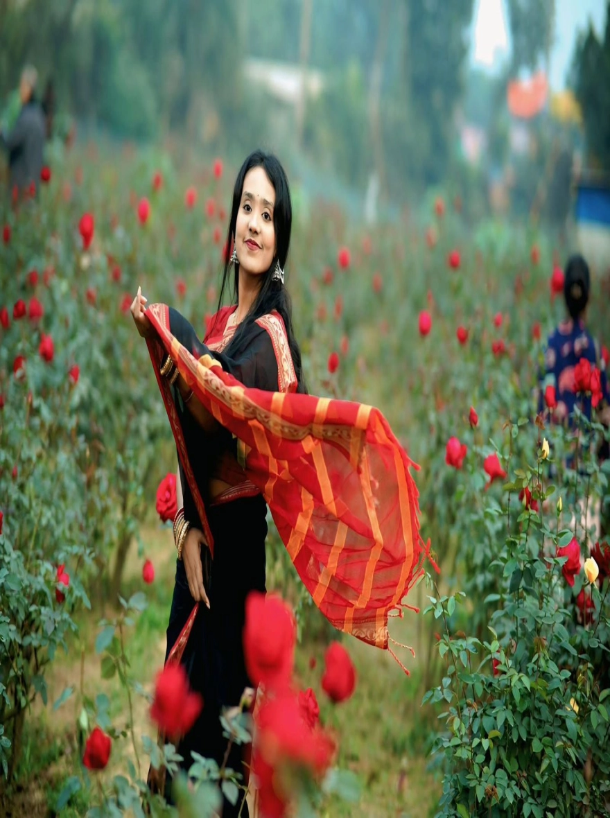 Women's Premium Quality Cotton Maslais Saree - Classic Black & Red Festive Edition