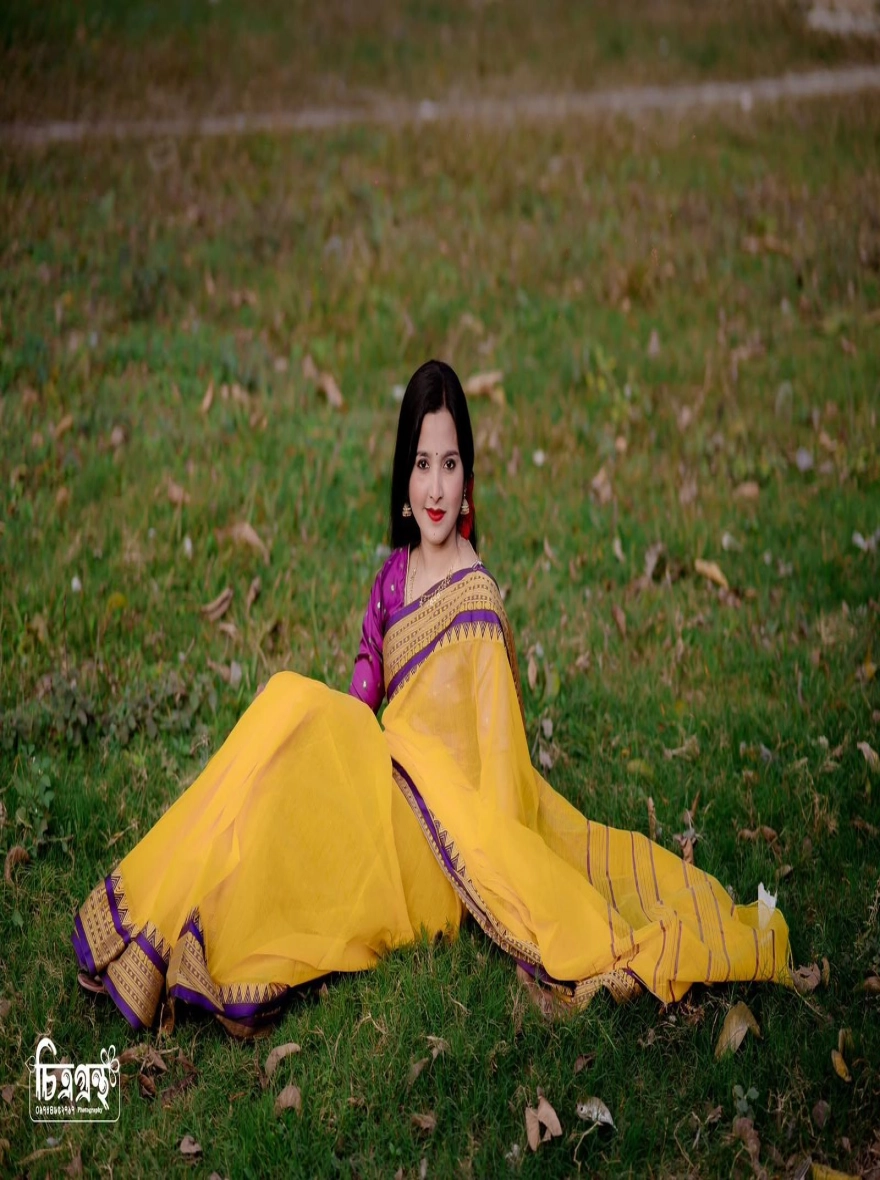 Women's Exclusive Half Silk Nakshi Pair Saree - Traditional Multi-Color Artistry