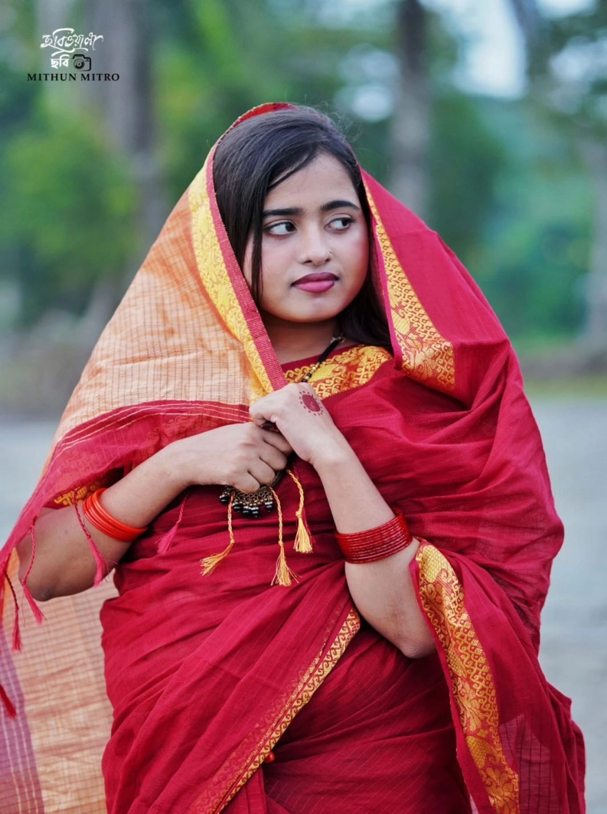 Women's Exclusive Half Silk Nakshi Pair Saree – Elegant Maroon & Heritage Gold