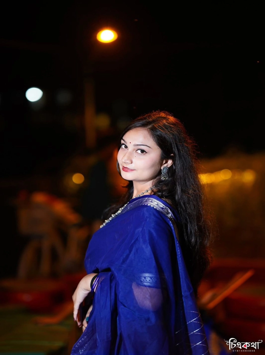 Women's Trendy HalfSilk Nakshi Pair Saree – Royal Blue & Silver Elegance