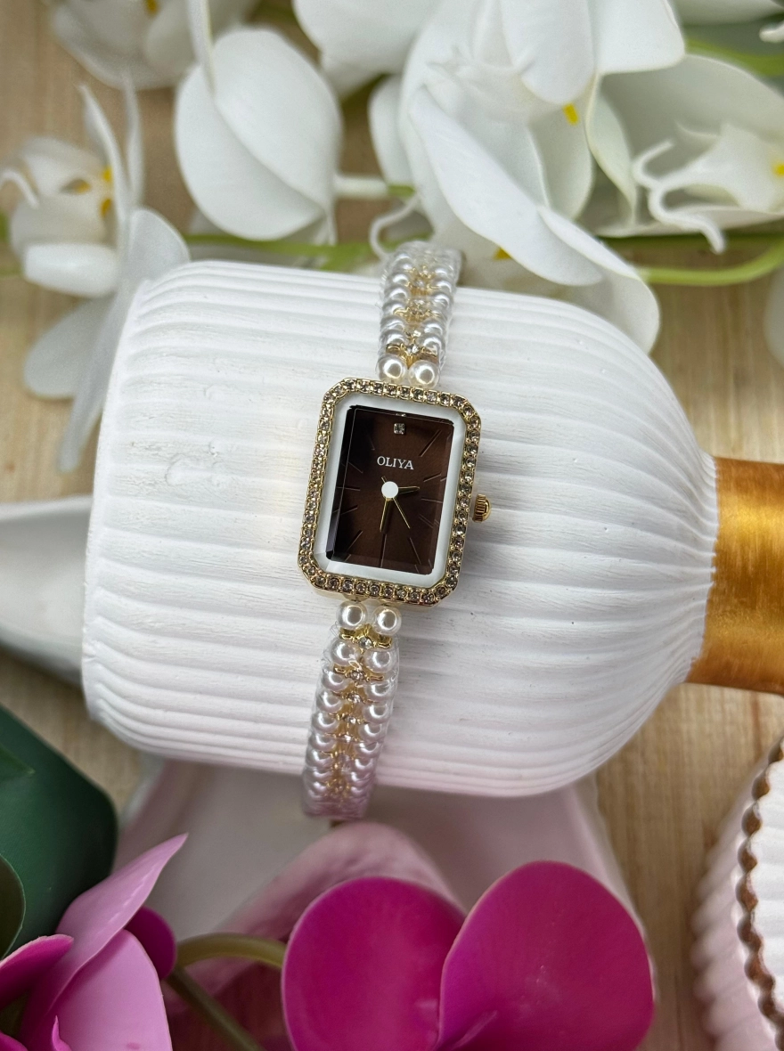 Oliya 186 Women’s Luxury Pearl Bracelet Watch