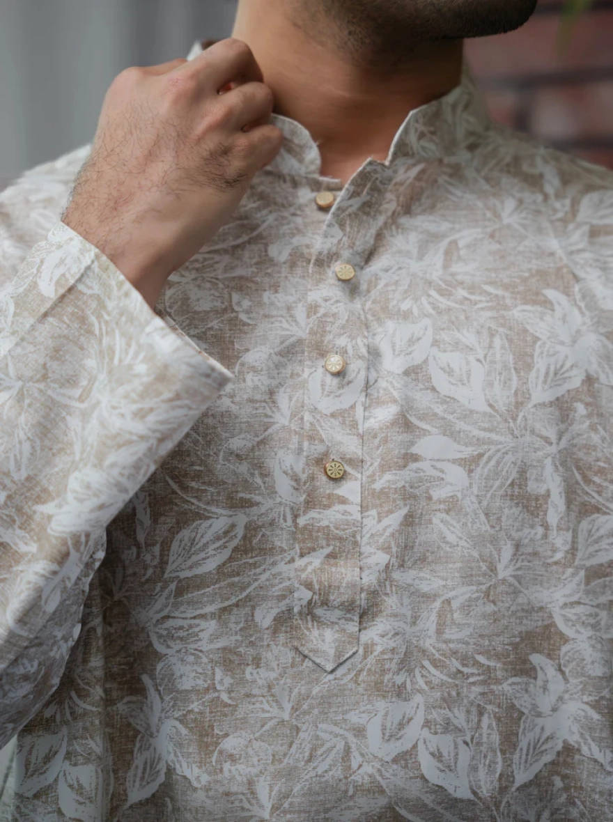 Terra Foliage Panjabi - high-quality cotton