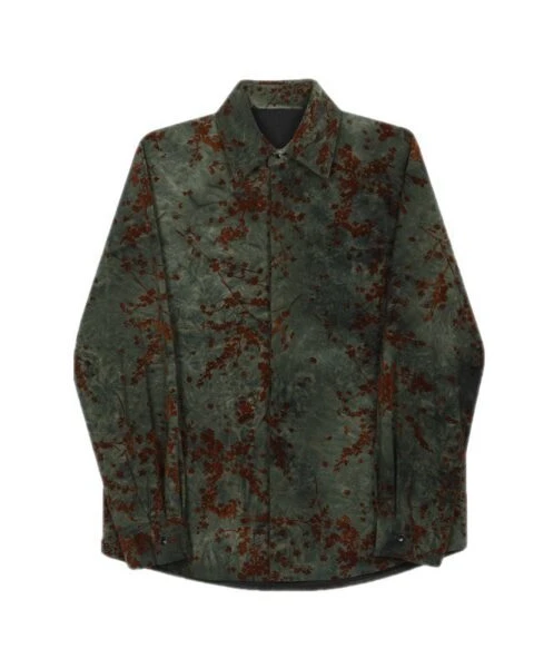 Premium Floral Print Velvet Shirt