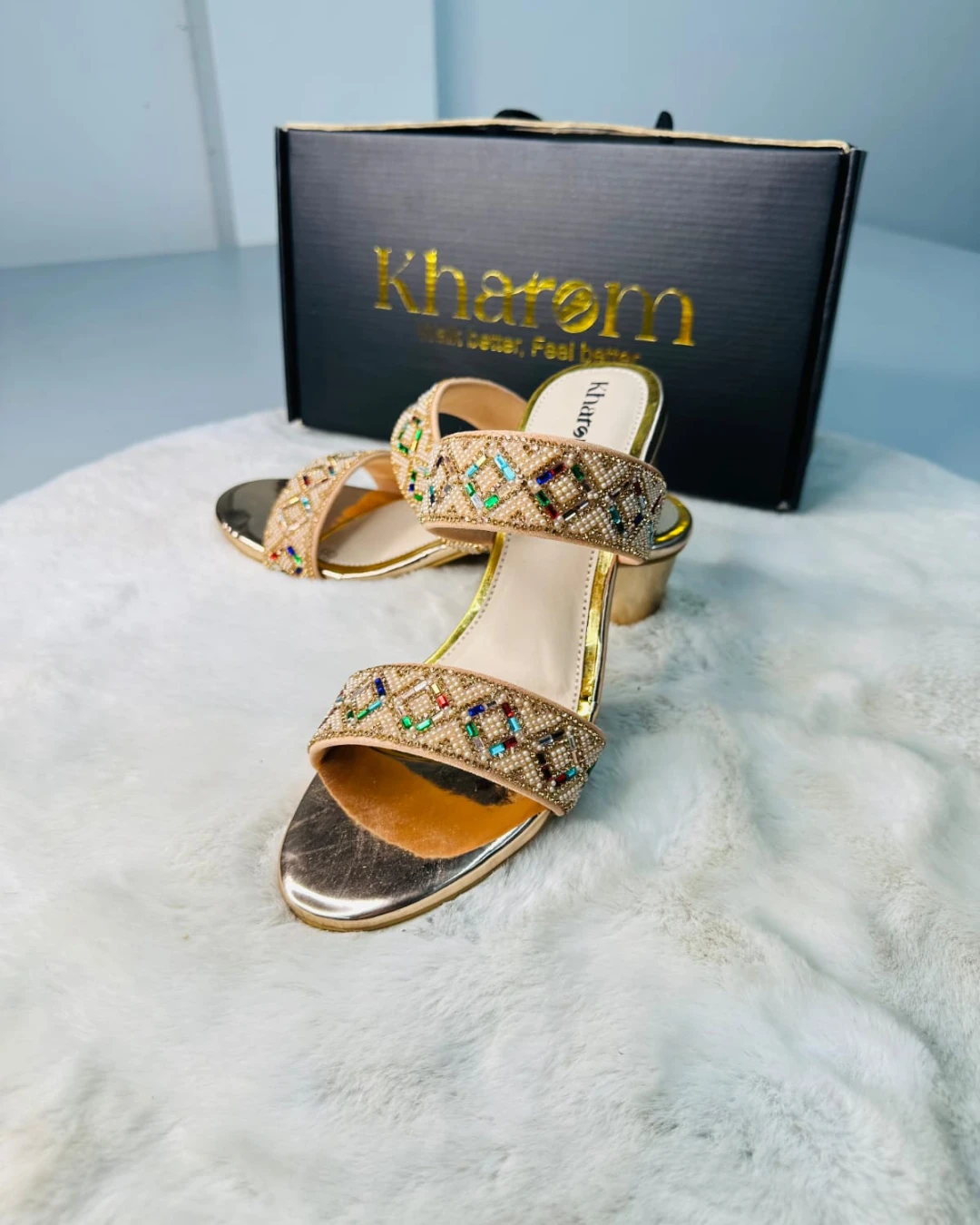 Kharom Aurum Zigzag Artisanal Heels