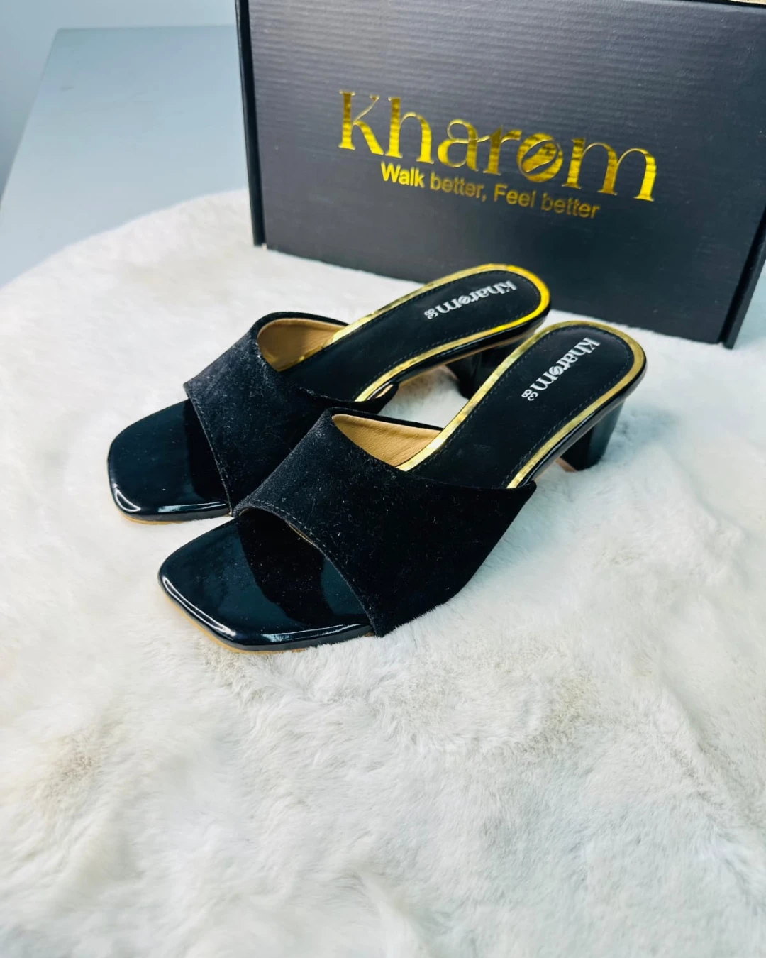 Kharom Luxe Korean Suede Block Heels