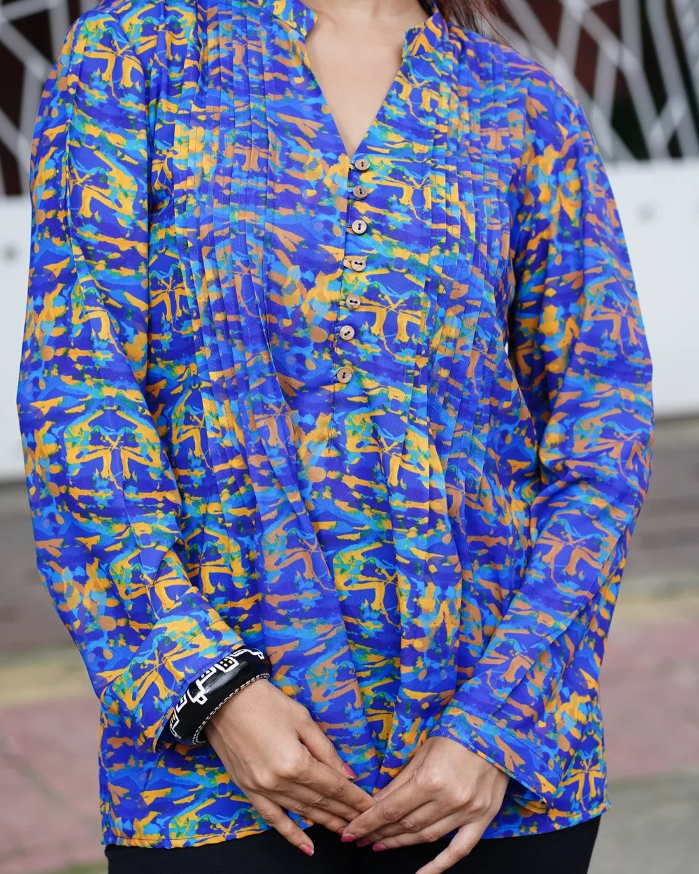 Vibrant Glitch Tops