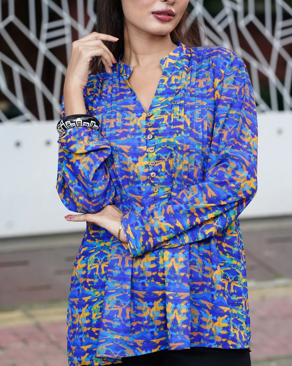 Vibrant Glitch Tops