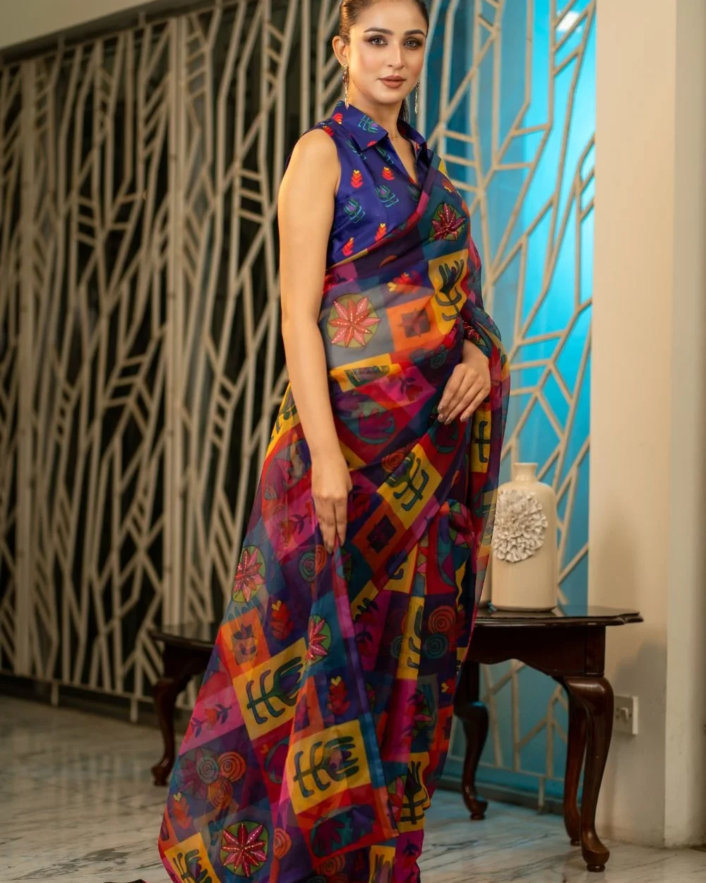 Flower Cocktail Saree