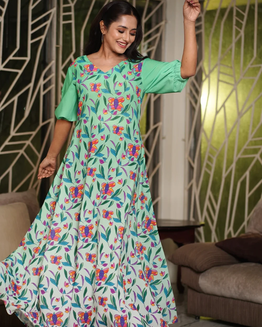 Sunny Day Green Long Dress