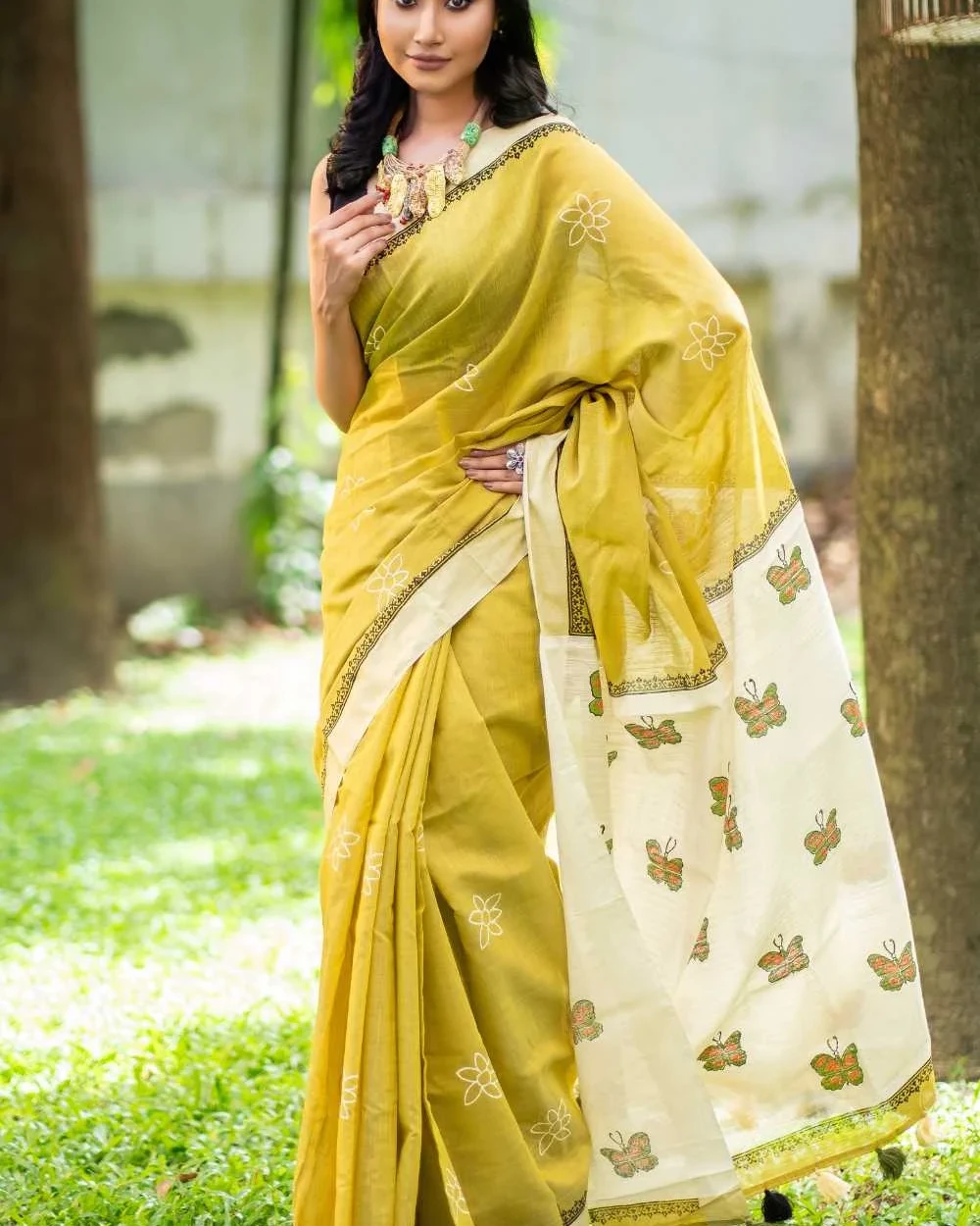 Butterfly Cotton Saree