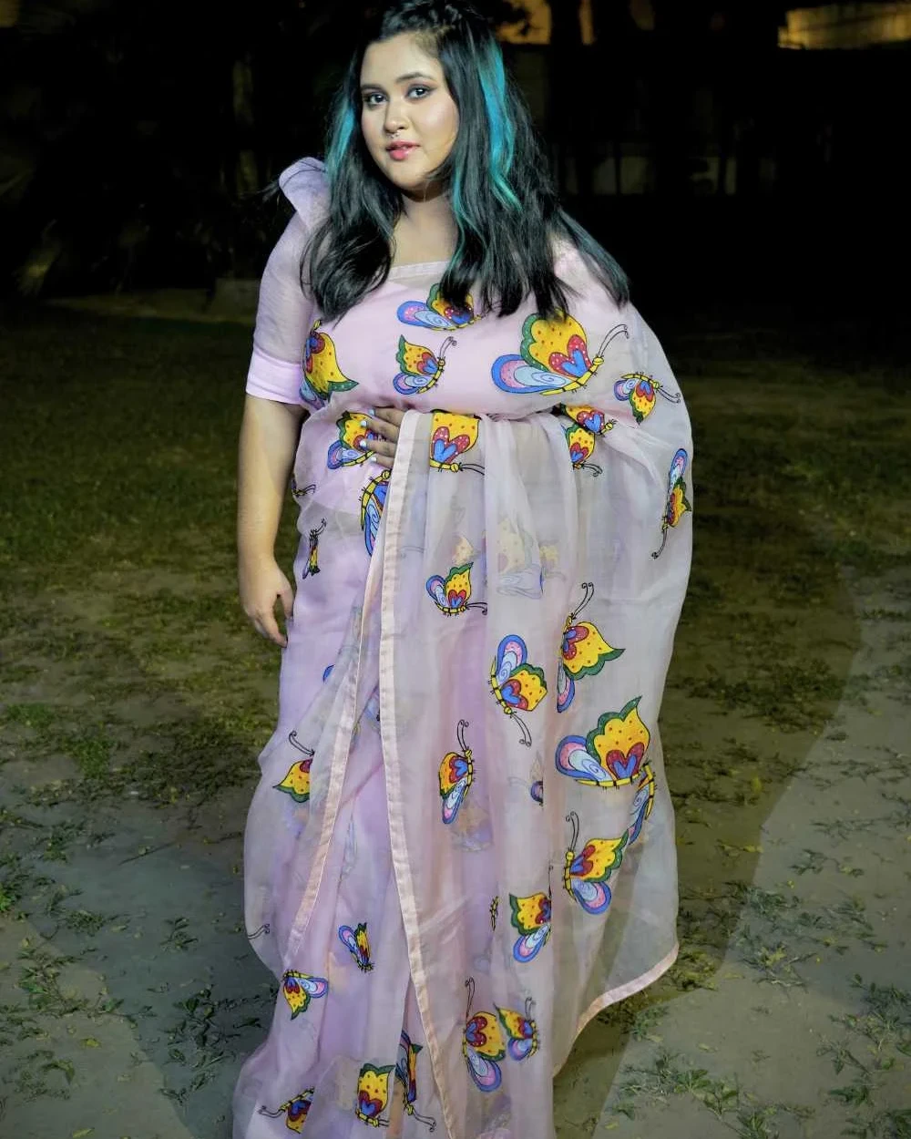Butterfly Muslin Saree