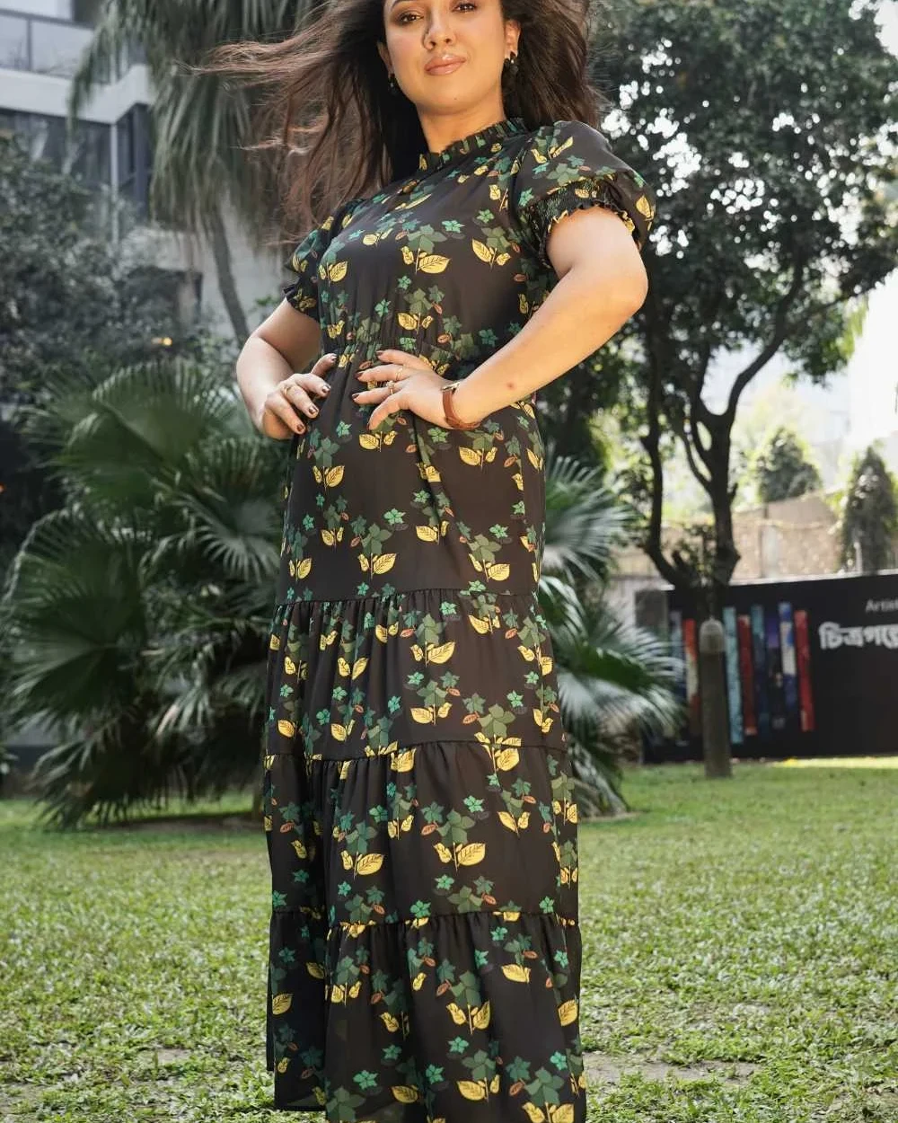 Jui Black Long Dress