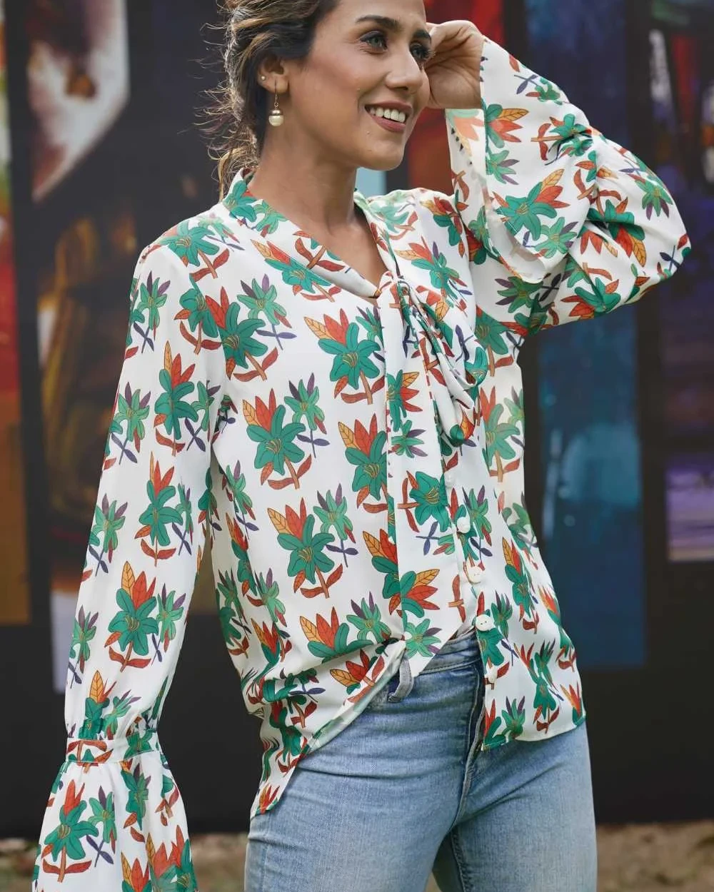 Green Garden Short Tops