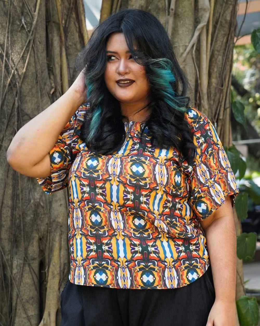 Abstract Day Short Tops
