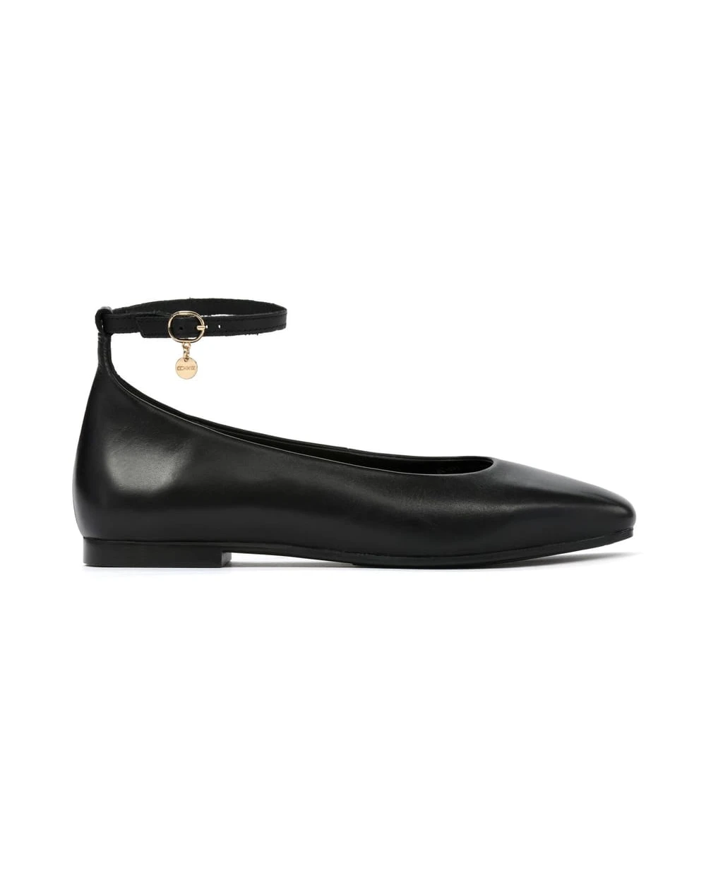 Aura Ankle-Strap Leather Ballerinas