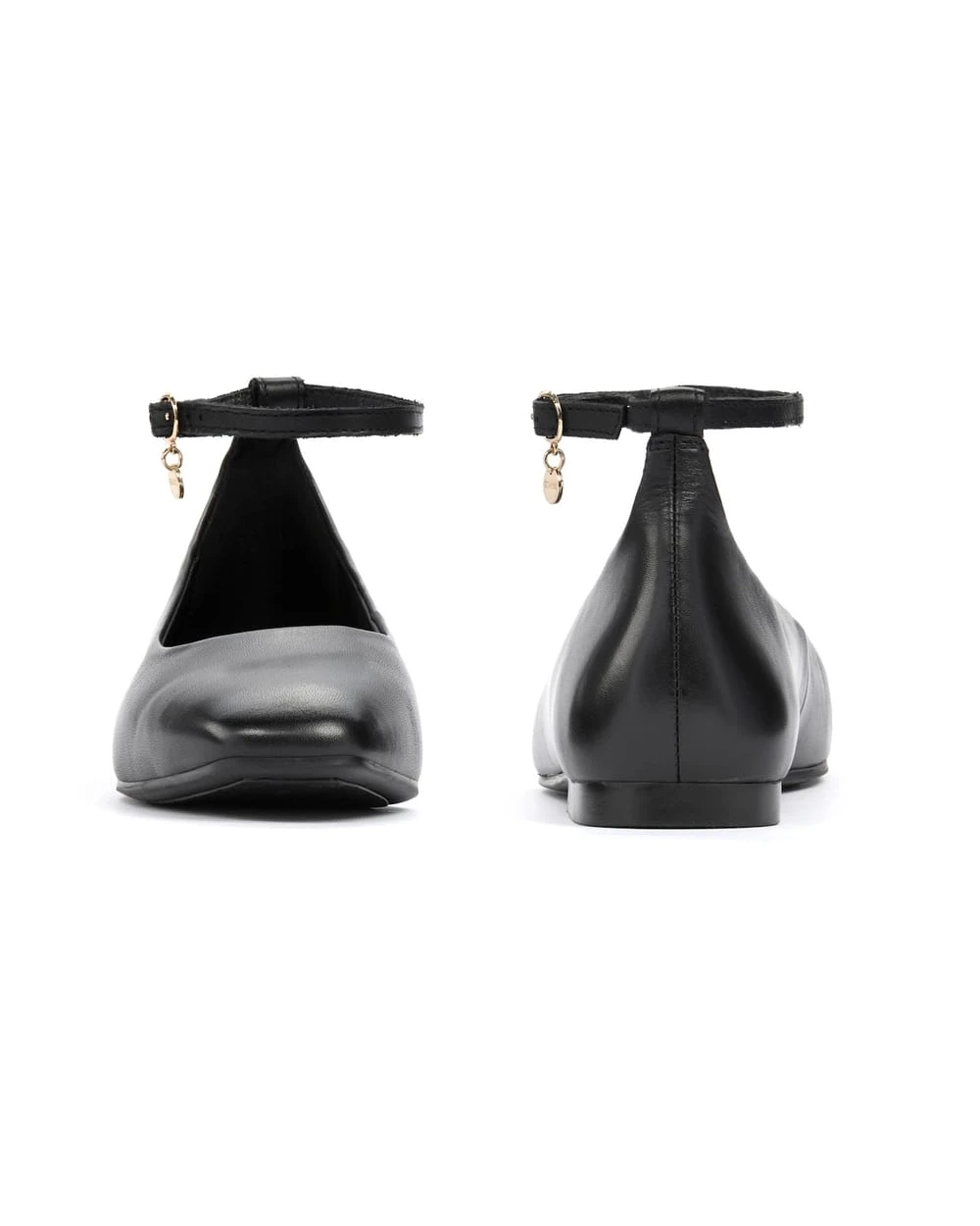 Aura Ankle-Strap Leather Ballerinas
