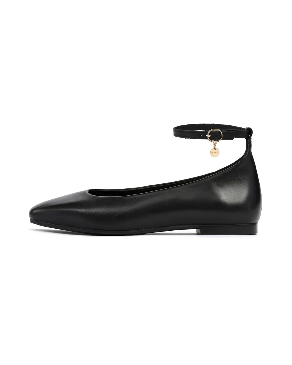 Aura Ankle-Strap Leather Ballerinas