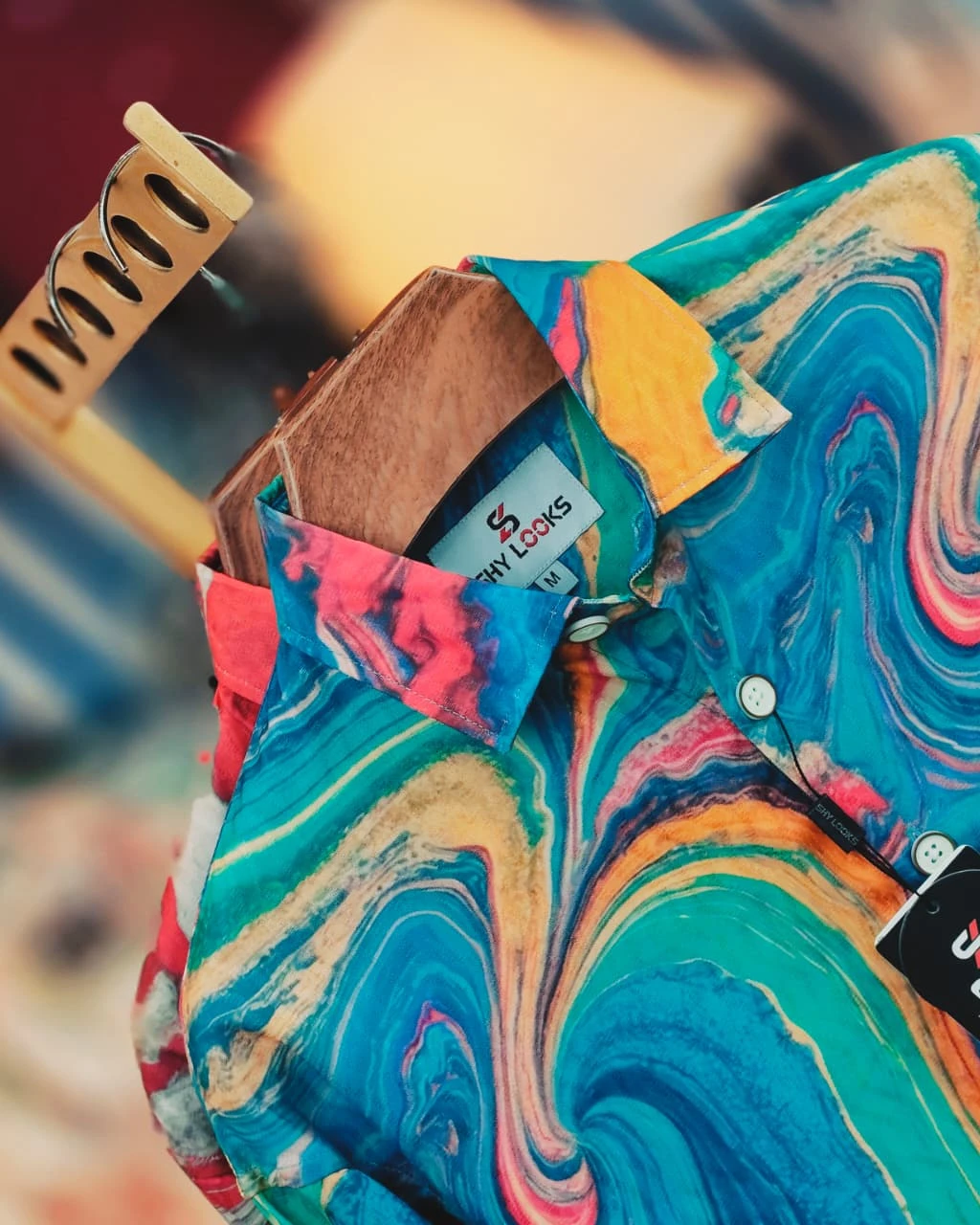 Prism Swirl Abstract Long Sleeve Shirt