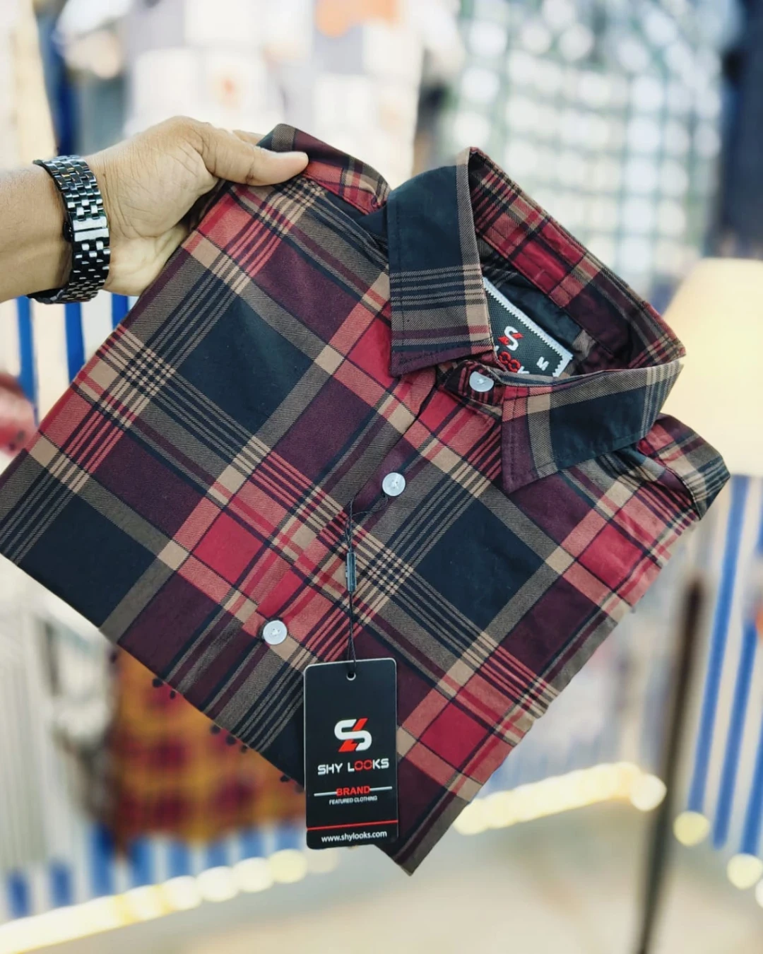 Rustic Mahogany Tartan Cotton Shirt