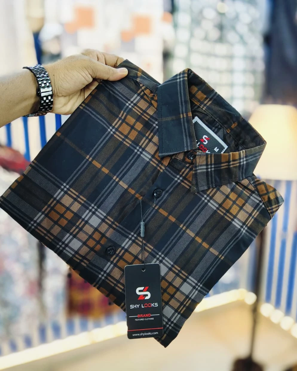 Rustic Mahogany Tartan Cotton Shirt