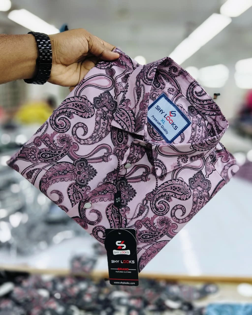 Monochrome Royal Paisley Cotton Shirt