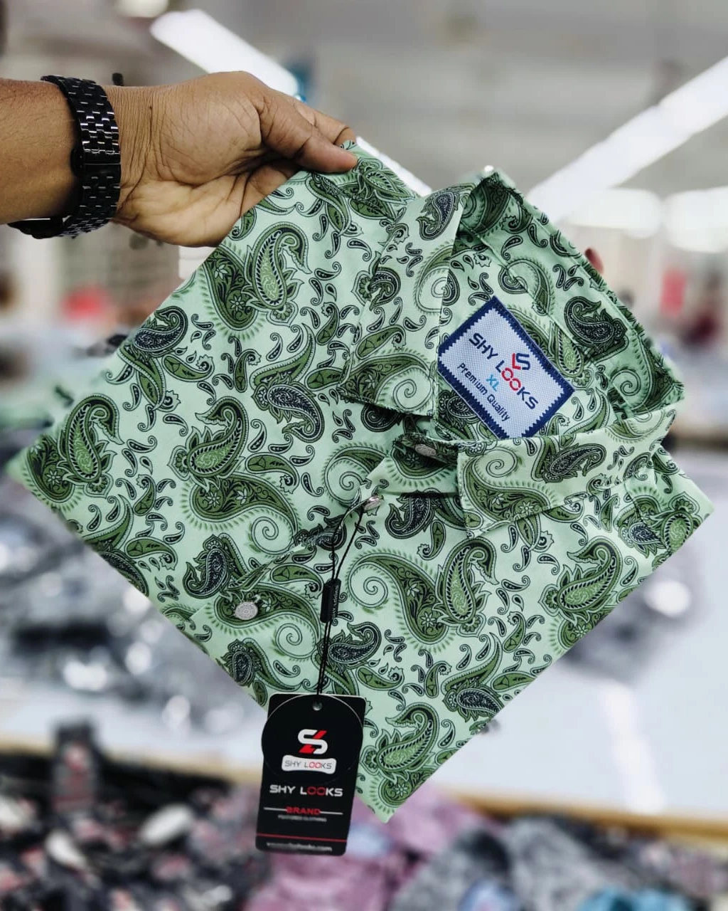 Monochrome Royal Paisley Cotton Shirt