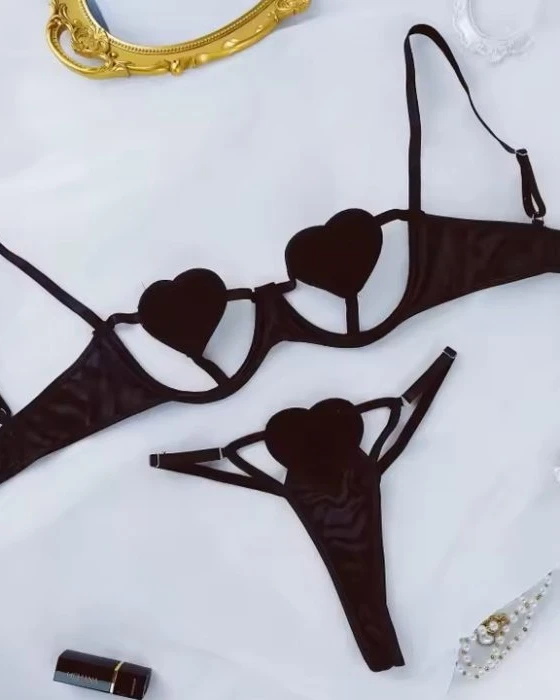 Heart Cut Out Intimate Set