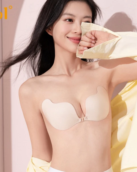 Mango Shaped Thin Push-Up Silicone Strapless Invisible Bra