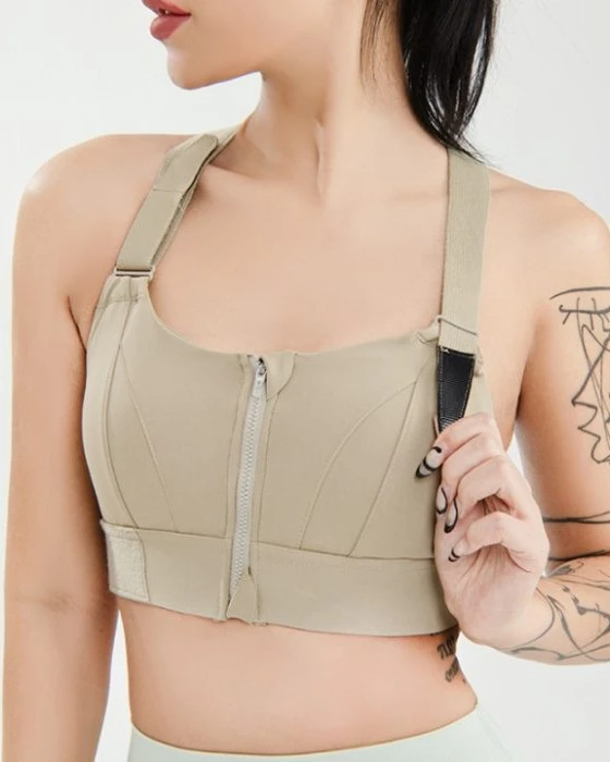 Premium Front Zipper Sports Bra