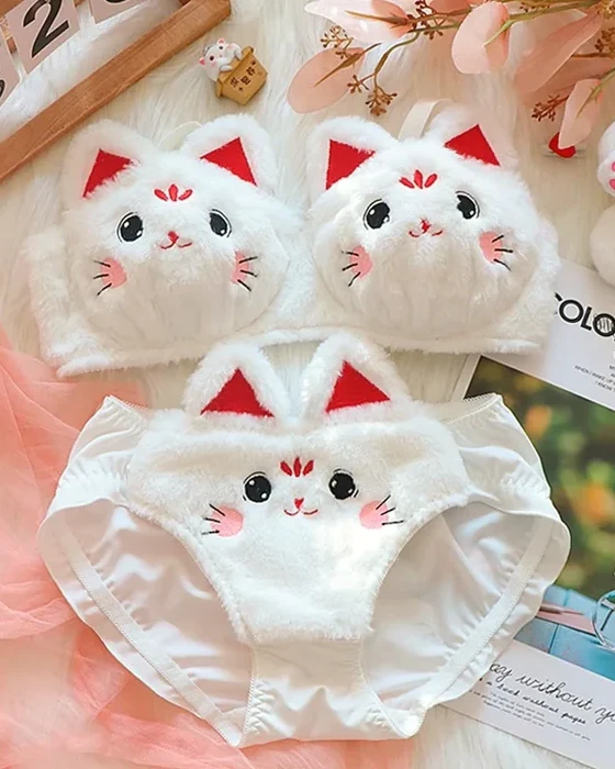 Soft Cat Bra Panty Set
