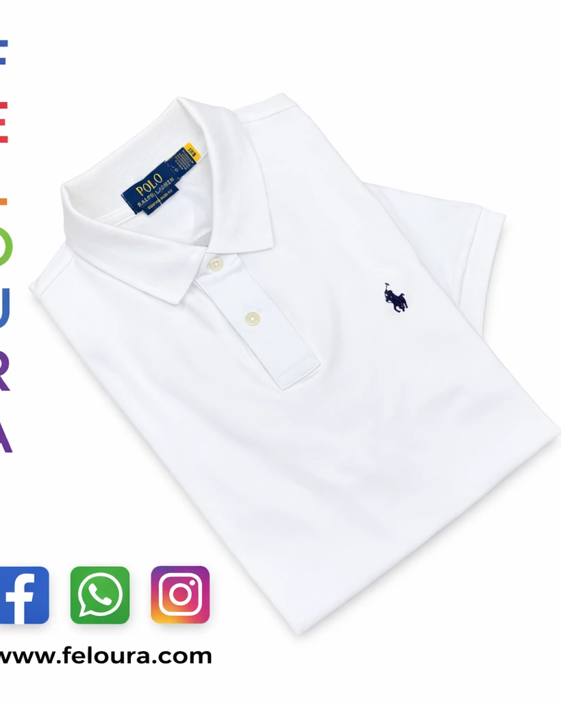 RL White Color POLO T-Shirt