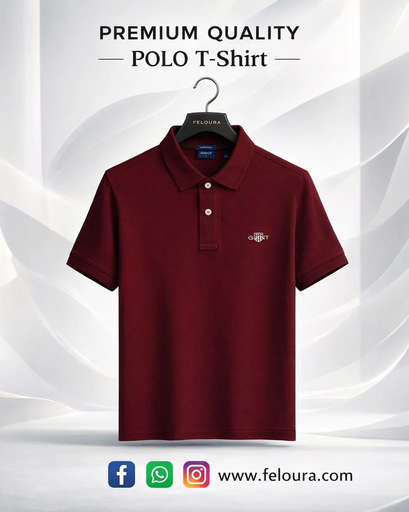 GANT Maroon Color POLO T-Shirt