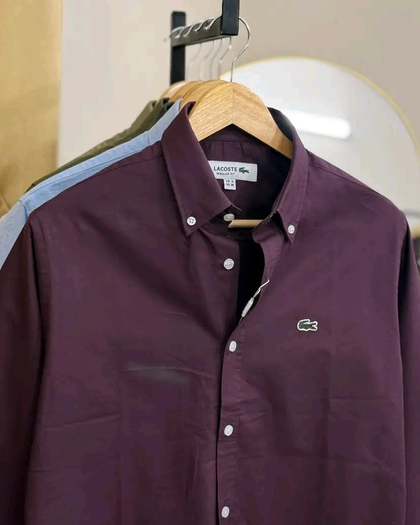 Lacoste Premium Purple Solid Shirt