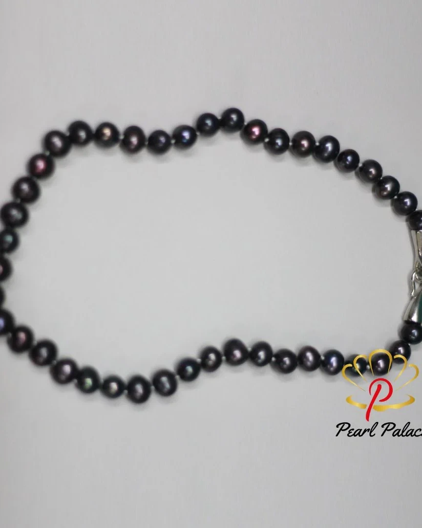 Exclusive 9-10mm Black Freshwater Pearl Set with Luxury Clasp
