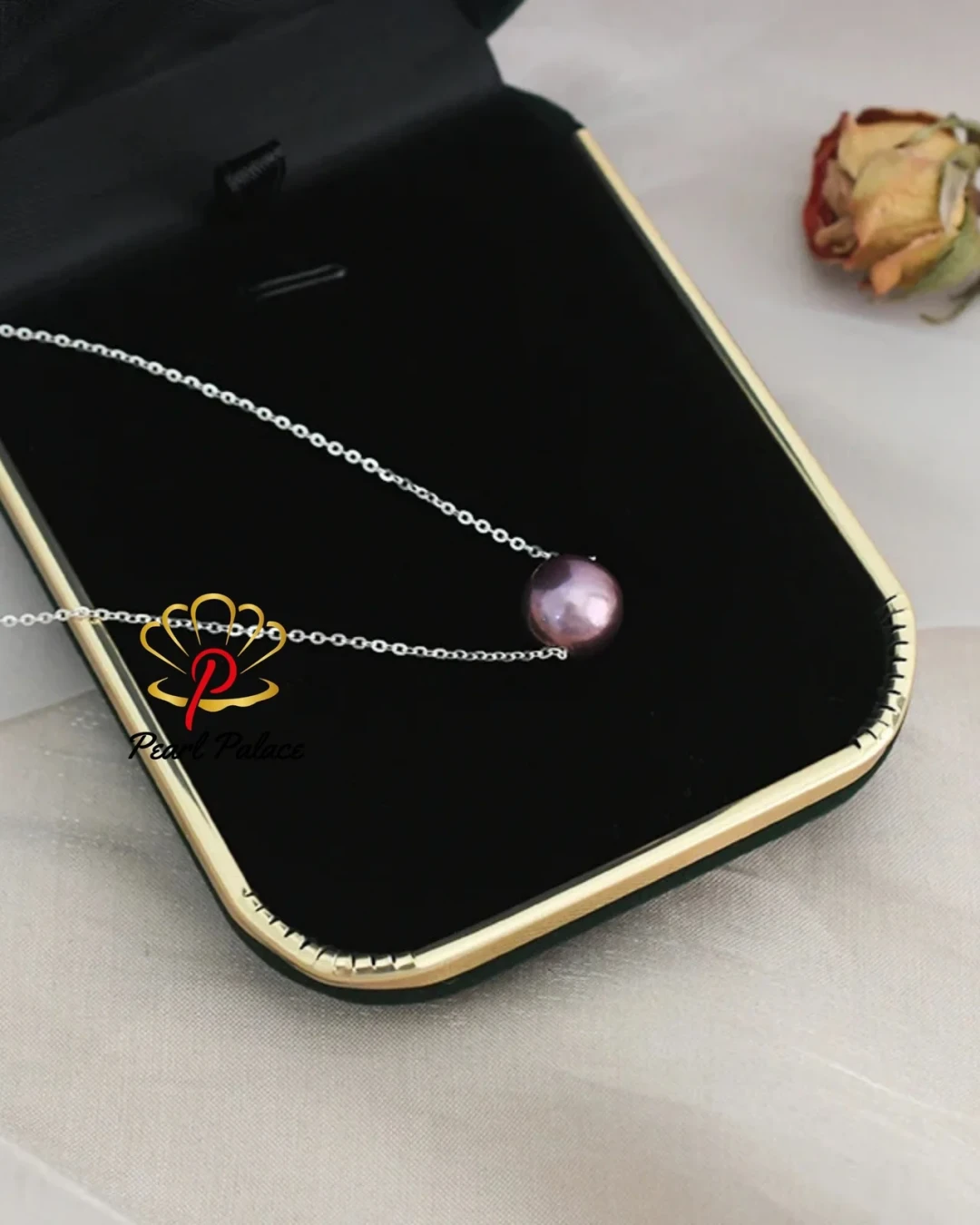 Natural Freshwater Pearl Necklace 925 Sterling Silver Jewelry for Girls Women