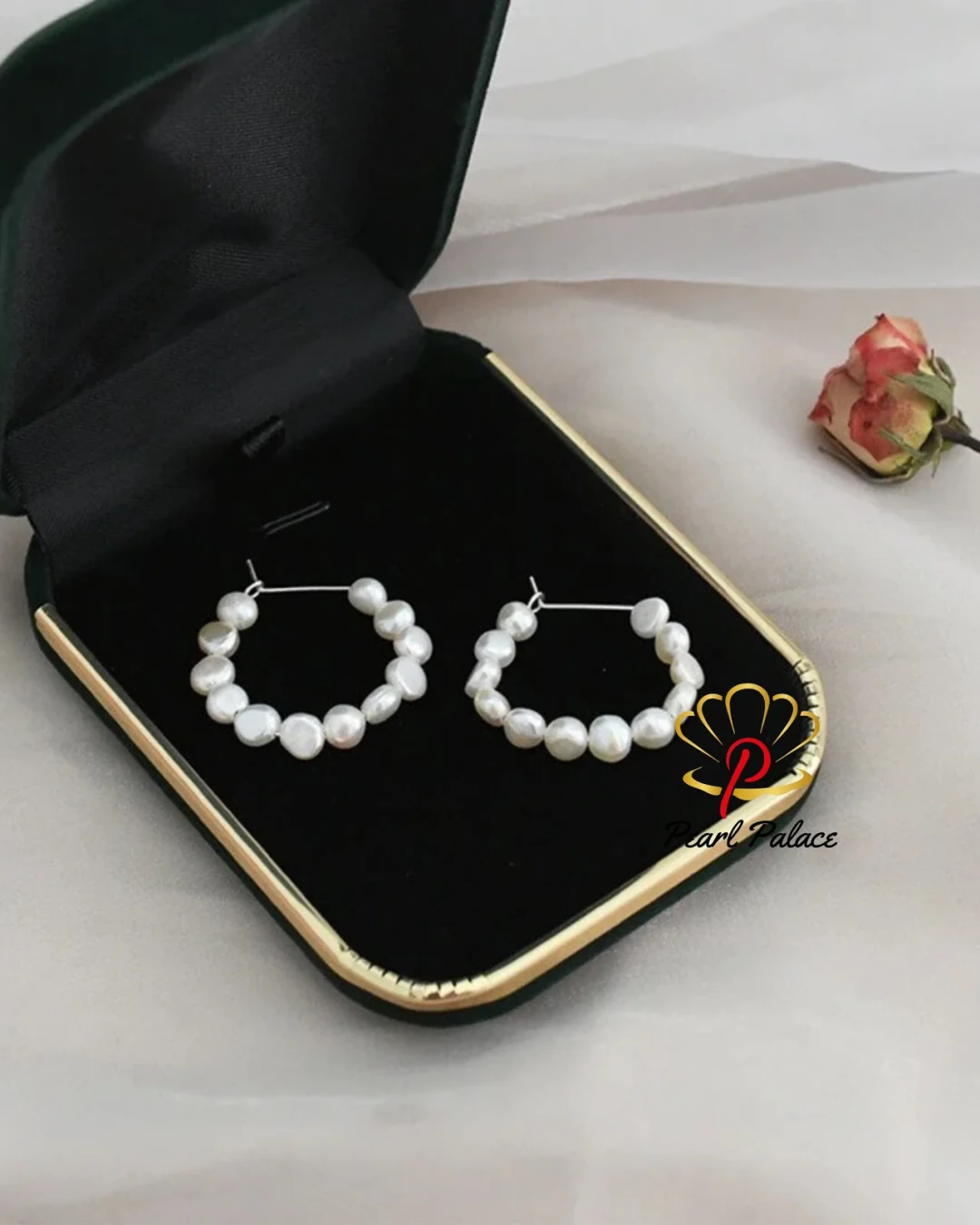 Freshwater Pearl Hoop Earrings