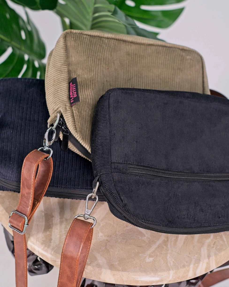 Urban Voyager Corduroy Daily Crossbody Sling Bag