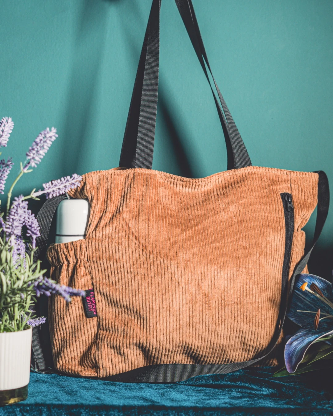 Metropolitan Corduroy Large Multi-Pocket Tote