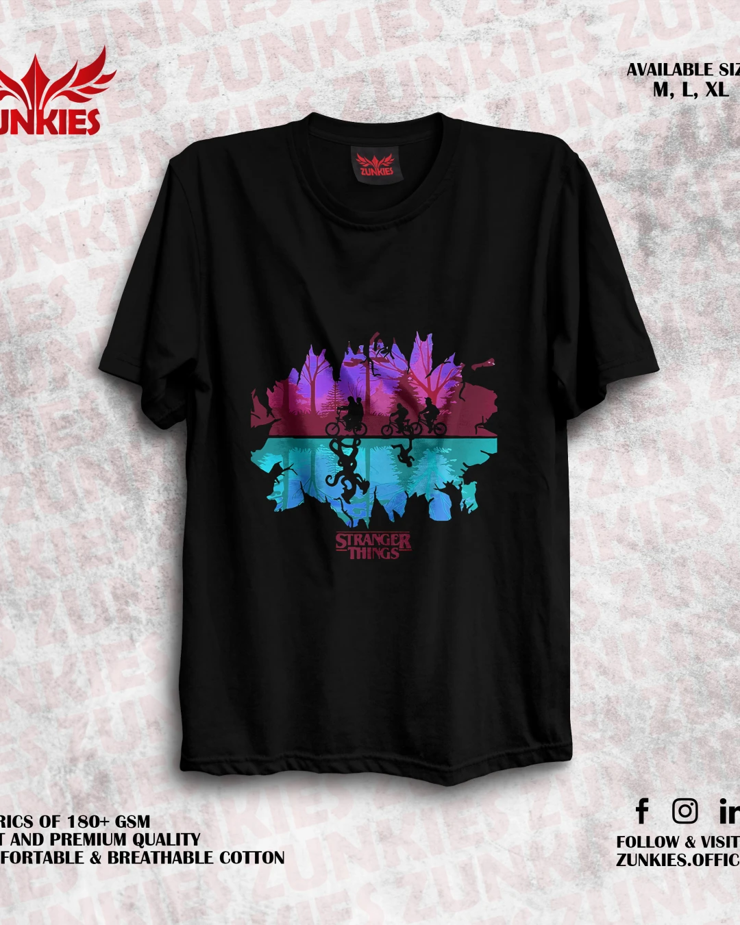 Stranger Things - Zunkies Oversized Drop Shoulder T-shirt-5