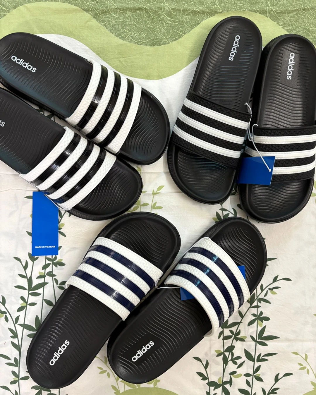 Adidaas Black Strips Premium Slides- Imported From China
