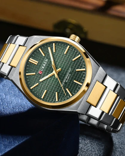 Curren Veridian Gold & Steel Two-Tone Executive Watch