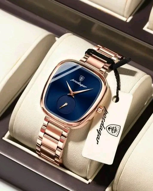 Poedagar Emerald Grace – Rose Gold Square Ladies’ Watch